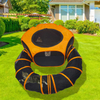2 Pcs Orange Hexagon Tent with Circle Tunnel Ourdoor Playpen Playground for Kittens Small Animals Rabbit Guinea Pig