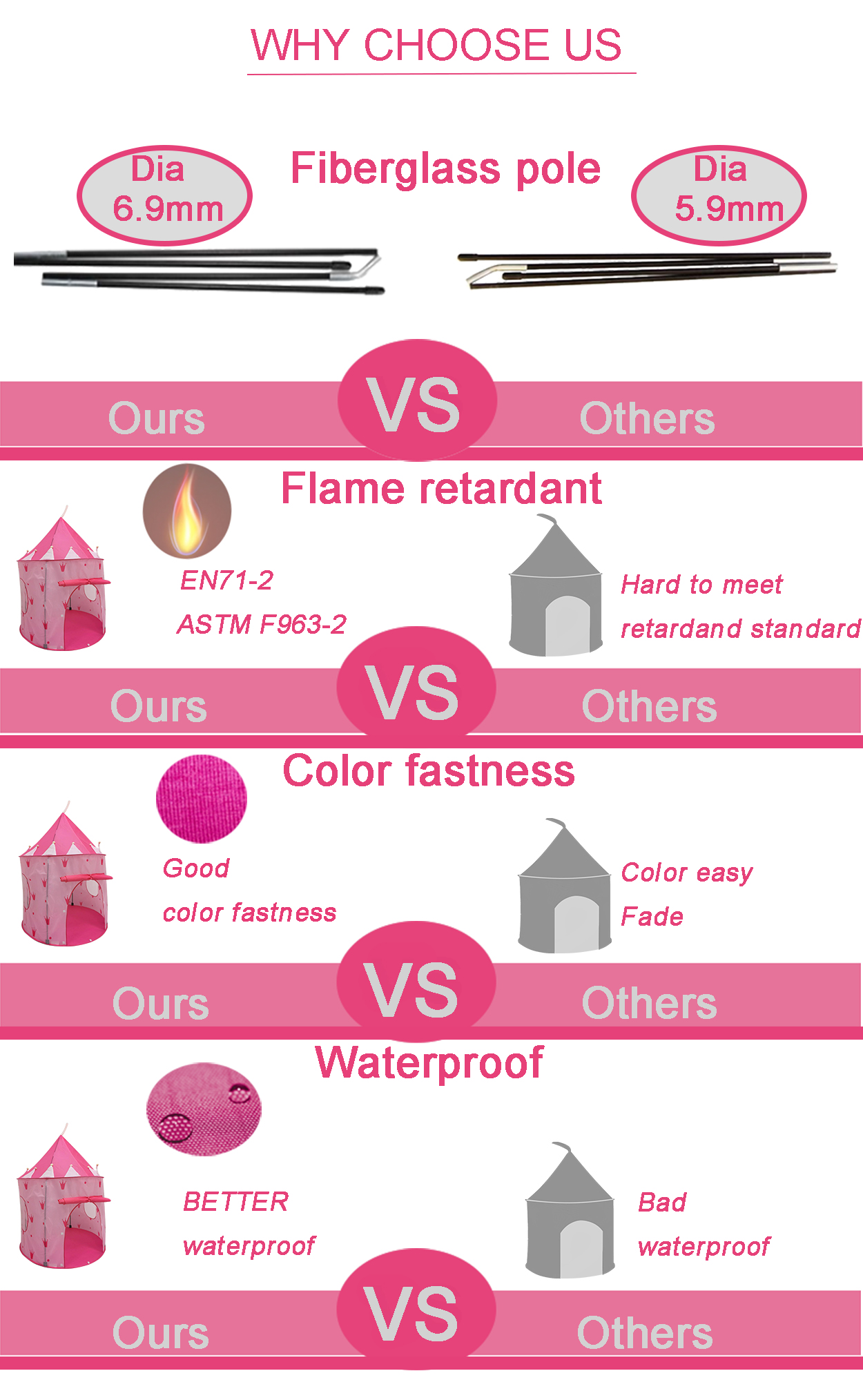 pink castle tent