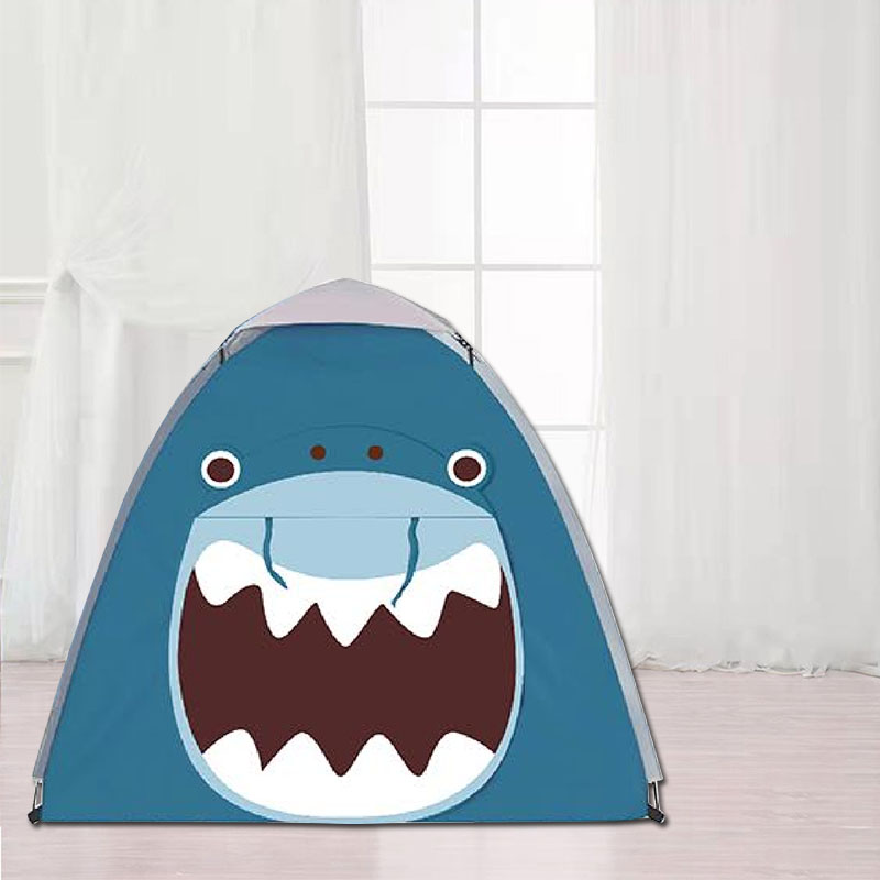 Blue Shark fish design kids play tent, fortable and easy assemble dome tent, Play House Toy
