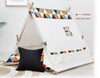 Portable Foldable Easy Assembling White CottonTeepee Tent House Playhouse For Girl, Boys