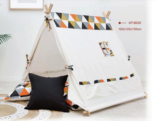 Portable Foldable Easy Assembling White CottonTeepee Tent House Playhouse For Girl, Boys