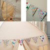 White Easy Set Up Large Cotton Canvas Kids House Shape Square Teepee Tent