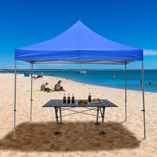 10x10 ft Outdoor Patio Canopy Tent, Pop up Gazebo Tent Portable Shade Instant Folding Canopy with Wheeled Carrying Bag and Height Adjustable