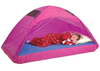 Pink Kids Play Tents With Star Moon Window,Secret Castle Bed Tent For Girls Boys