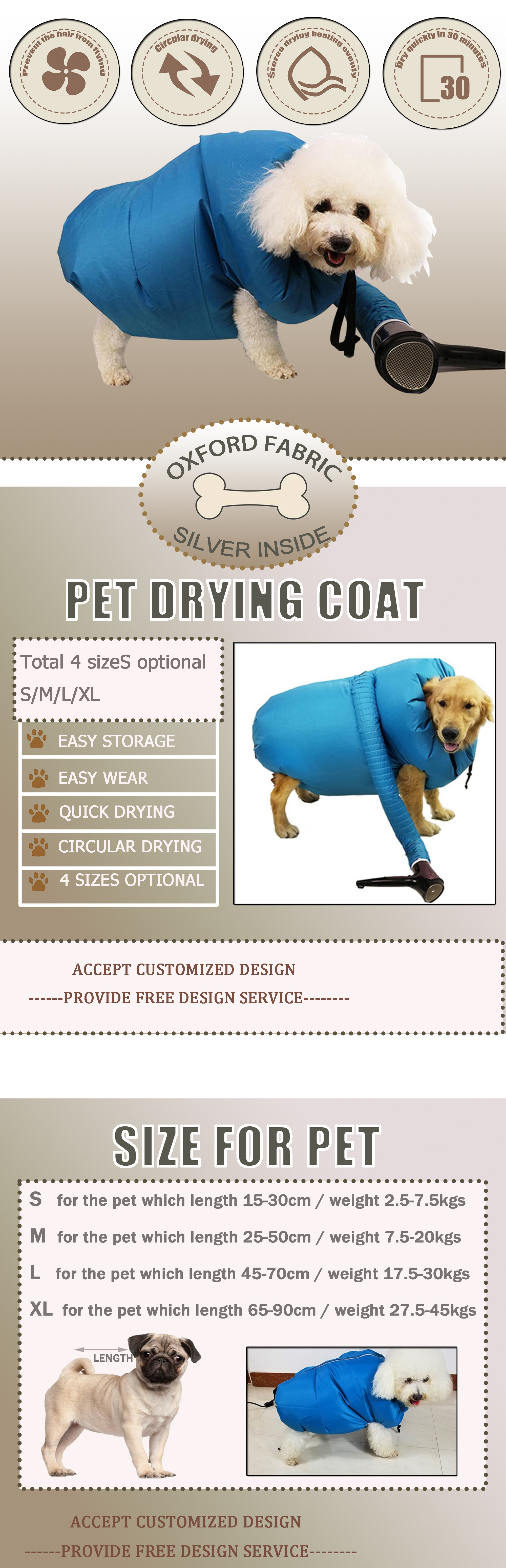 Dog drying coat