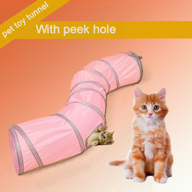 S shape cat toy tunnel