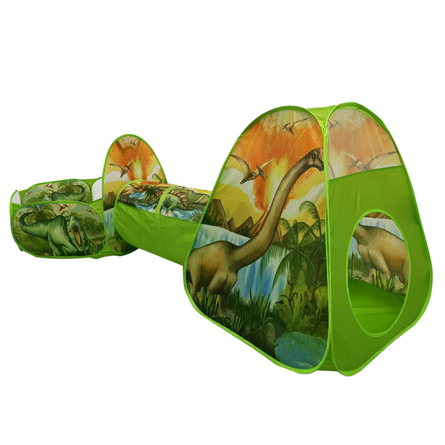 New Design Dinosaur Kid Play Tent Dino Ball Pit Set Of 3 PCS With Play Tunnel