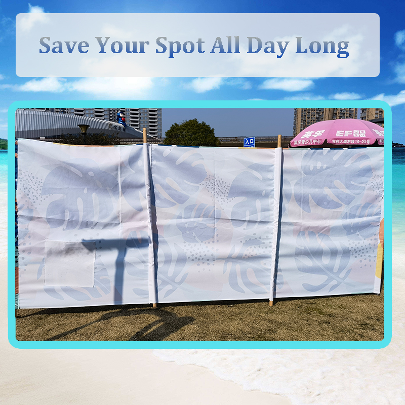 New Design Wholesale Custom Printed Windbreak Holiday Garden Camping Beach Sun Shade 