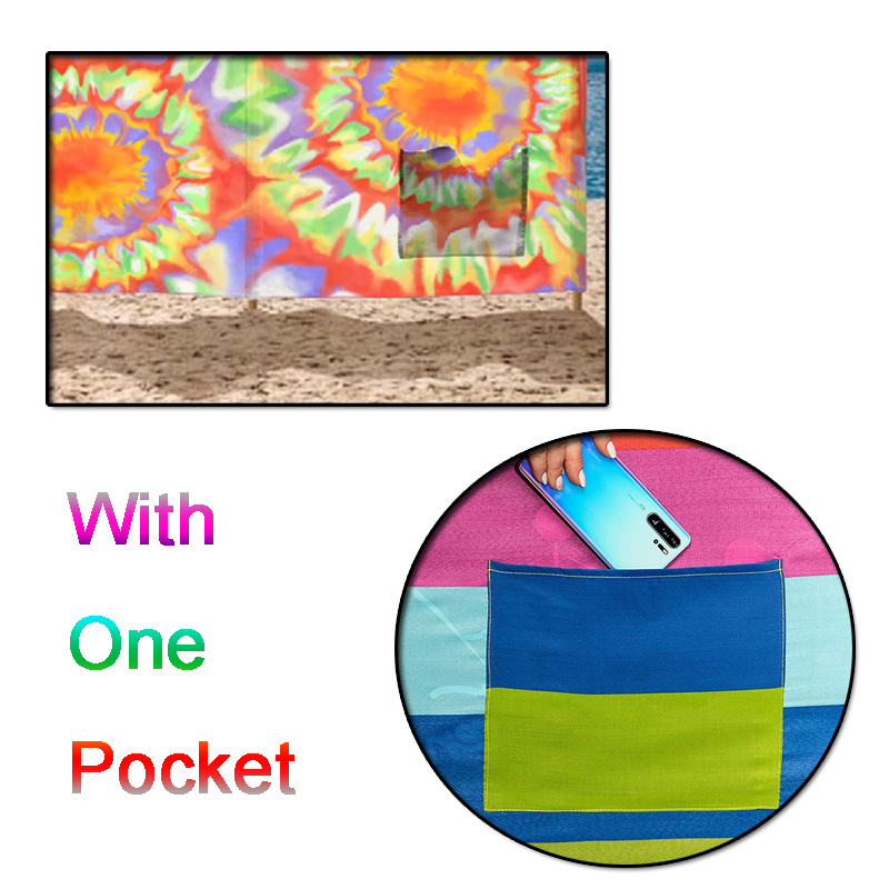 New design wind blocker Wooden Pole Summer 4 poles outdoor beach Windbreak Shelter Sun Screen