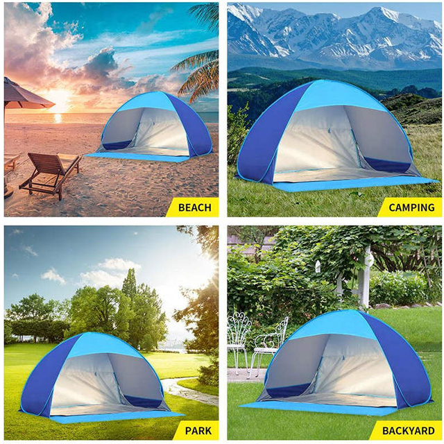 Pop Up Tent Beach Camping Tents 2-3 Person Hiking Portable Shelter