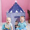 Blue Pop Up Portable Glow in The Dark Stars Kids Play Tent with Star Lights & Carrying Case 
