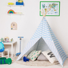 XP-TP063 wave stripe pattern kids teepee wigwam, childrens play tent for girls boys,100% Canvas with wooden pole,easy set up with carry bag