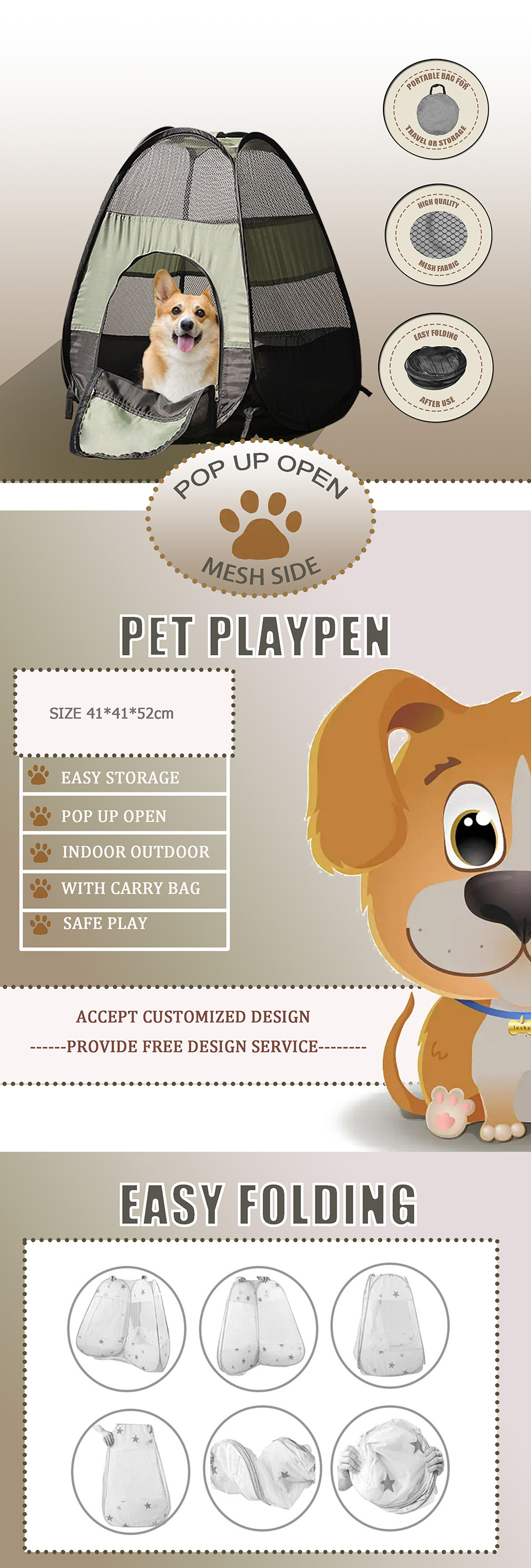 pop up pet playpen