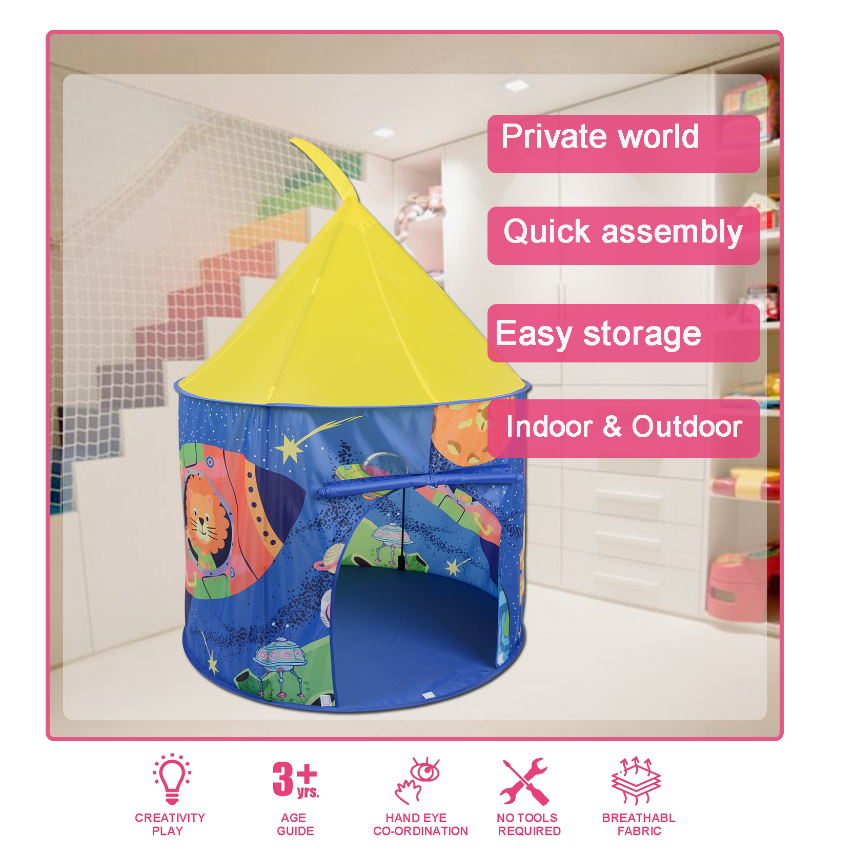 rocket kids castle tent