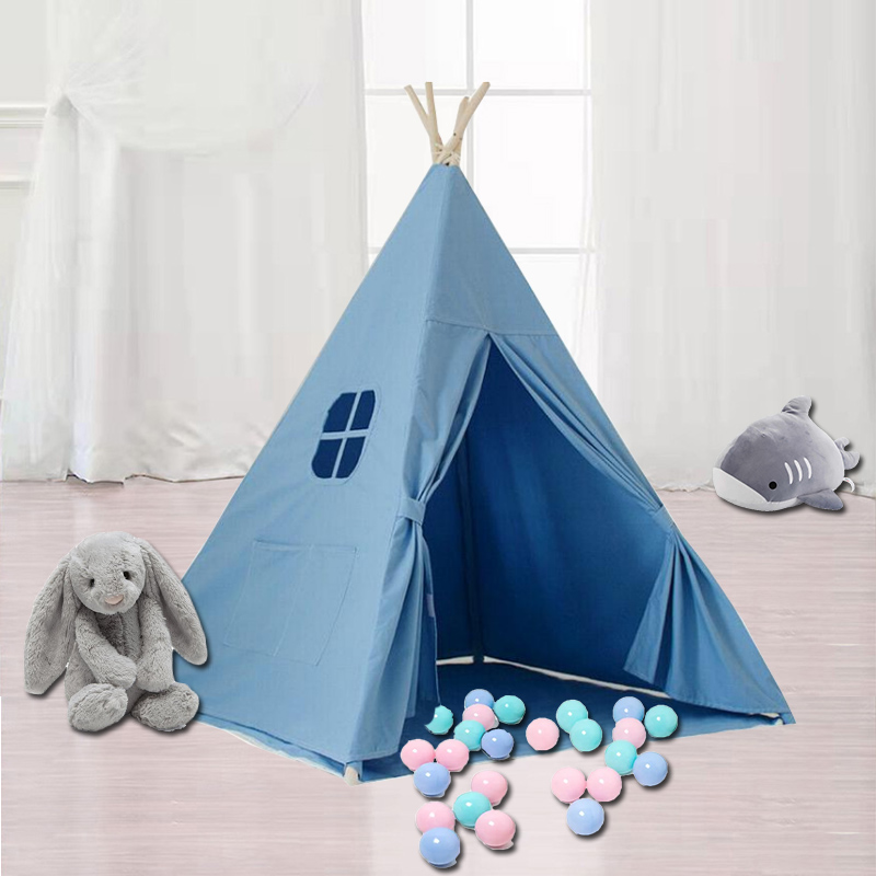 Blue cotton kids teepee