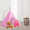 Pink with white dot Hot sale high quality cotton canvas Indian teepee tent kids for indoor toy tents 