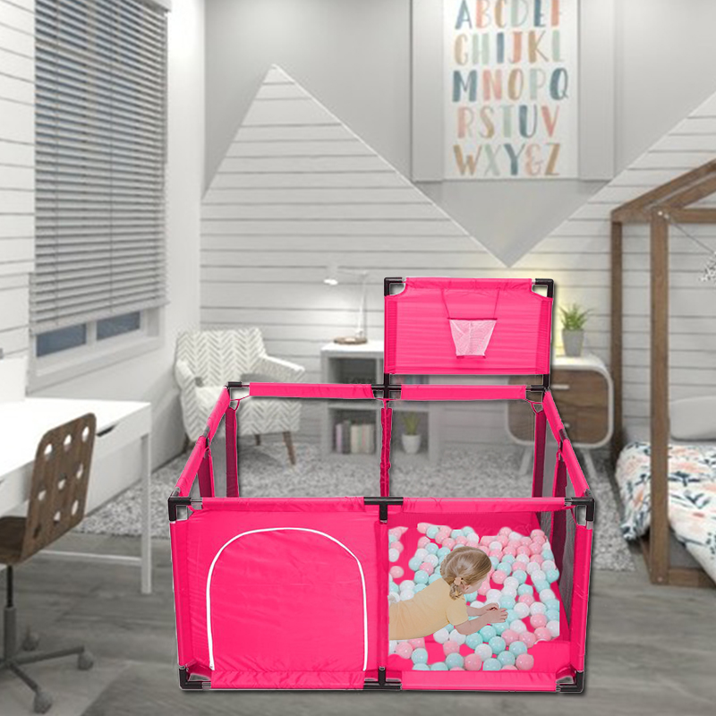 Pink Kids Baby Playpen Fence Ocean Ball Pit Yard