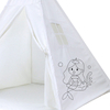 White Cotton Canvas DIY Painting Portable Kids Canvas Teepee Tent 