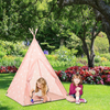 Portable Paly Teepee Tent Polyester With PVC Poles Star Design