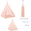 Portable Paly Teepee Tent Polyester With PVC Poles Star Design