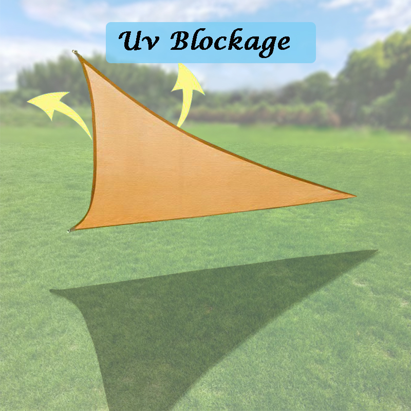 Triangle Sun Shade Sail Canopy UV Block for Patio Garden, Outdoor, Restaurant, Backyard