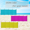 Soild color polyester windbreak with carry bag beach windscreen 4 5 6 8 10 Pole