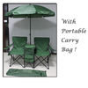 Portable Folding Outdoor Picnic Camping Chairs with Umbrella and Table Cooler