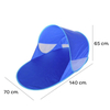 Blue Portable Easy Set-up Beach Tent Automatic Pop Up Instant Beach Shade 