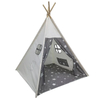 Gray Star Printing Kids Play Teepee House Tent Wooden Pole With Carry Bag