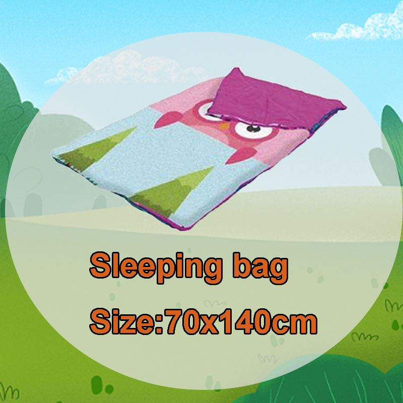 Cute owl Kids Camping Series Include Campint Tent Sleep Bag Kids Chair