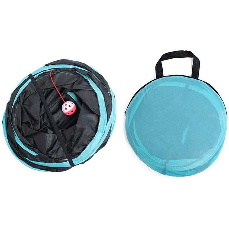 Cat Tunnel for Indoor Cats Large, with Play Ball S-Shape 5 Way Collapsible Interactive Peek Hole Pet Tube Toys, Puppy, Kitty, Kitten, Rabbit