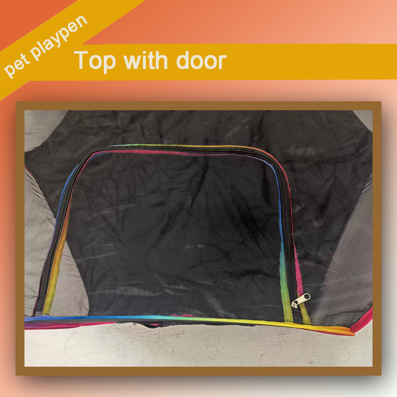 Rainbow Edge Peg Small Animal Play Tent with Round Tunnel Use in Indoor Outdoor 
