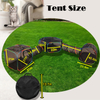 Set of 5 Outdoor Rainbow Cat Enclosures Pet Playground Kitty Small Animals Rabbit Guinea Pig Playpen Olive Hexagon Square Tent with Tunnel