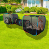Set of 3 Outdoor Rainbow Cat Enclosures Pet Playground Kittens Small Animals Rabbit Guinea Pig Playpen Square Tent with Tunnel Toy