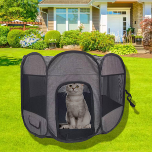 Gray Extra Large Pet House for Dogs and Cats Indoor Outdoor Pop Up Playpen and Exercise Pen Dog Tent Puppy Playground