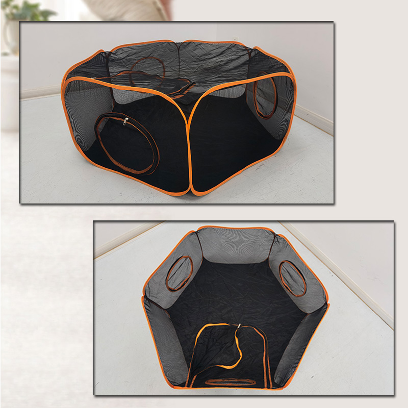 Small Animal Playpen Set Include Tent And Tunnel With Portable Carry Bag Use For Indoor Outdoor