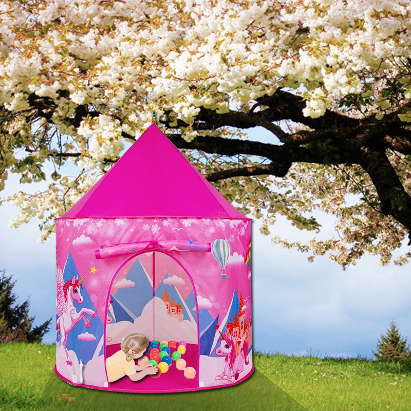 Unicorn Kids Castle Play Tent