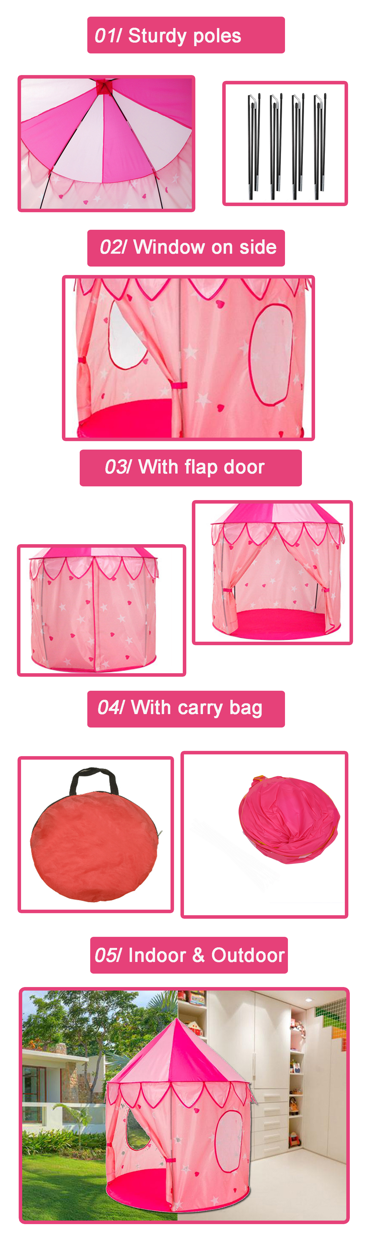 kids castle play tent