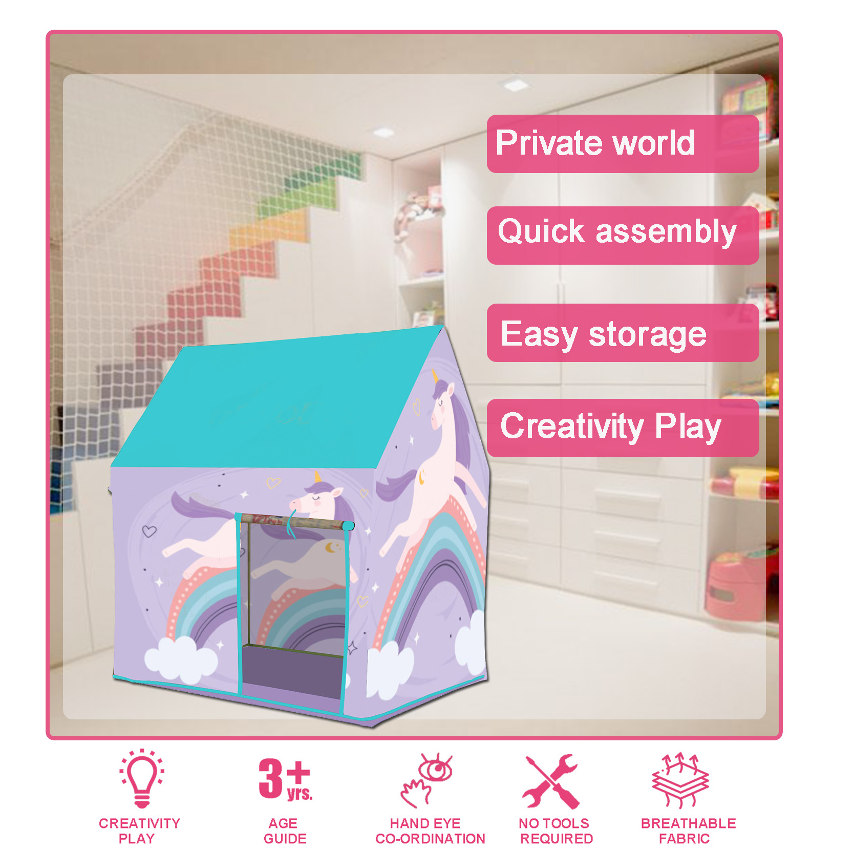 unicorn play house tent