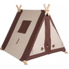 Brown Cotton Canvas Cover, Wooden Pole, Kids Teepee Tent, With two window, Playhouse For Childs