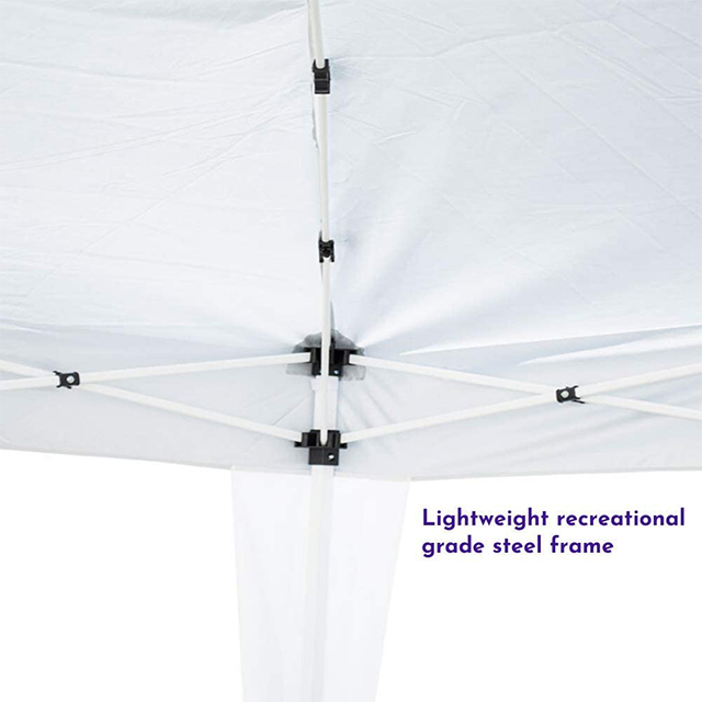 White Outdoor Tent Gazebo Pop Up Portable Sun Shelter Tent with Carry Bag,10' x 10' Canopy Tent with Dressed Legs