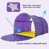 Pop Up Portable Frame Purple Grow in The Dark Stars Bed Canopy Dream Kids Play Tents Privacy Playhouse Space For Boys Girls Toddlers
