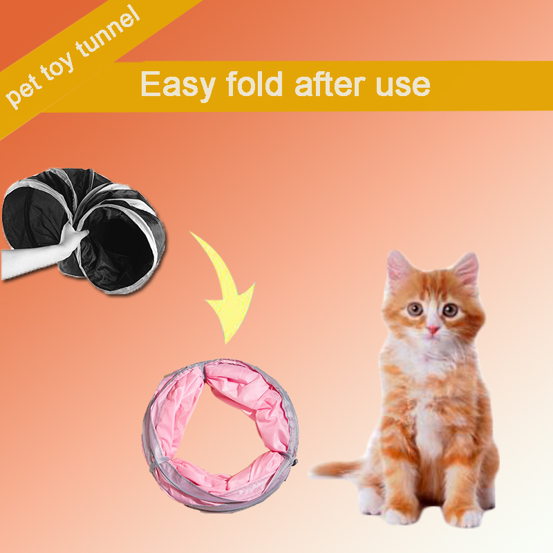 Wholesale Pet Play Tent Interactive S-Way Foldable Pet Cat Tunnel Crinkle Toy