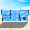 New Leaf Printed Beach Windbreaks Privacy Screen with Mallet and Bag