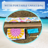 New Daisy Windbreaks Beach FenceFabric Material With Wooden Poles Screen Privacy