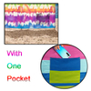 Rainbow Striped Garden Camping Windbreak 4 to 10 Pole Beach Sun Shade Holiday Stripe