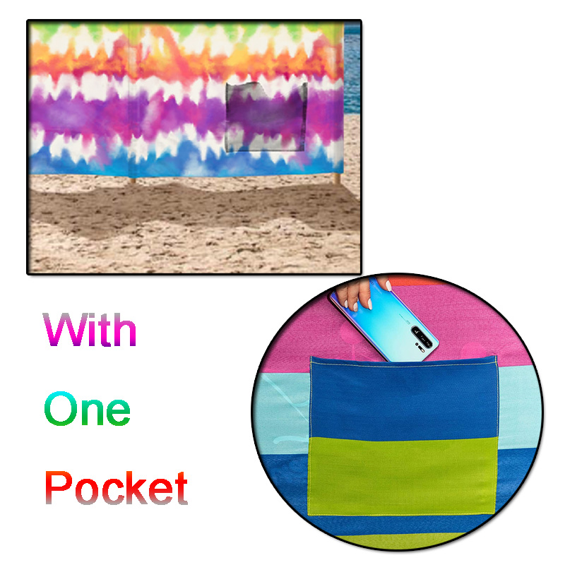 Rainbow Striped Garden Camping Windbreak 4 to 10 Pole Beach Sun Shade Holiday Stripe