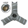 Easy Foldable Gray Pop Up Open 3-Way Pet Tunnel, Cat Toy for Cats and Kittens