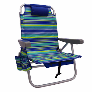 Top Selling High Quantity Multi-color Adjustable 5 Position Reclining Portable Backpack Aluminum Lightweight Beach Chair