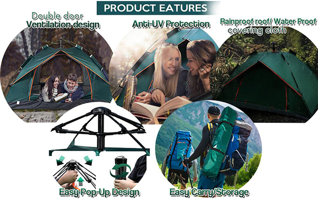 green camping tent 